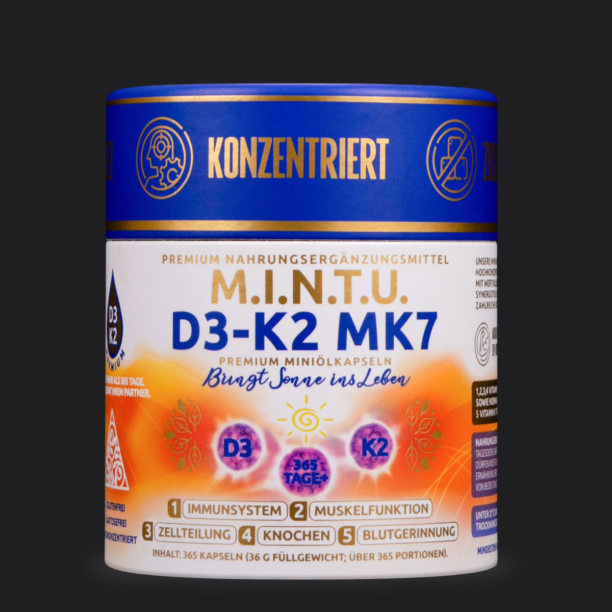 M.I.N.T.U. Vitamin D3 K2 MK7 Nahrungsergänzung