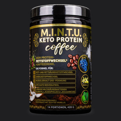 M.I.N.T.U. Keto Protein Coffee mit Protein und Kaffee
