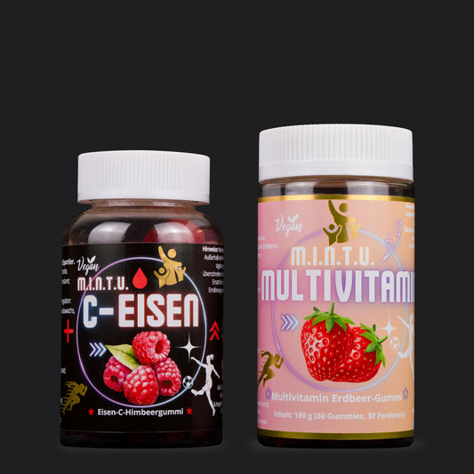 M.I.N.T.U. Multivitamin und Eisen Gummies Produktübersicht