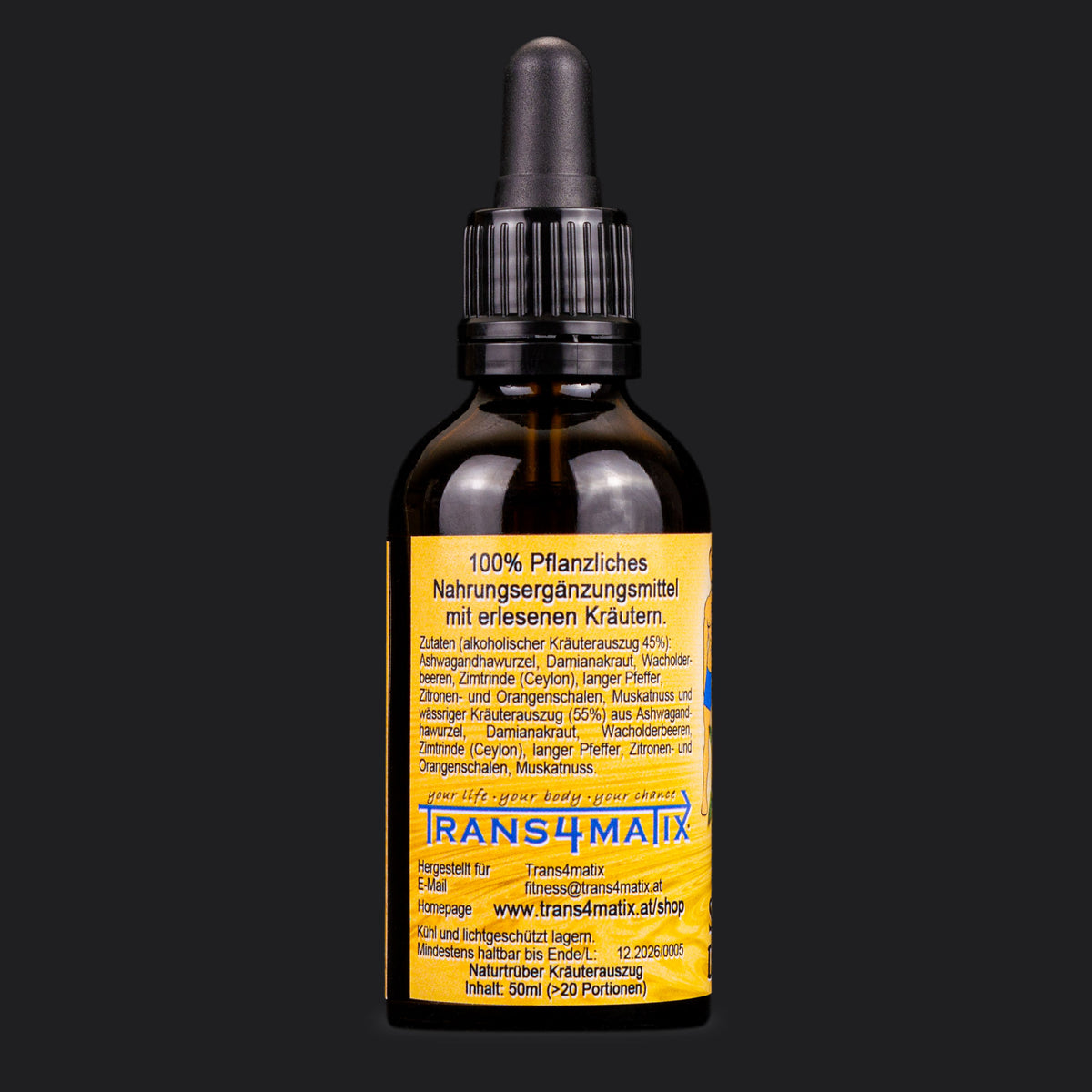 Zutatenliste der T4X Shape Drops