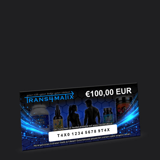 Trans4matix Geschenkgutschein für Fitness- und Nahrungsergänzungsprodukte