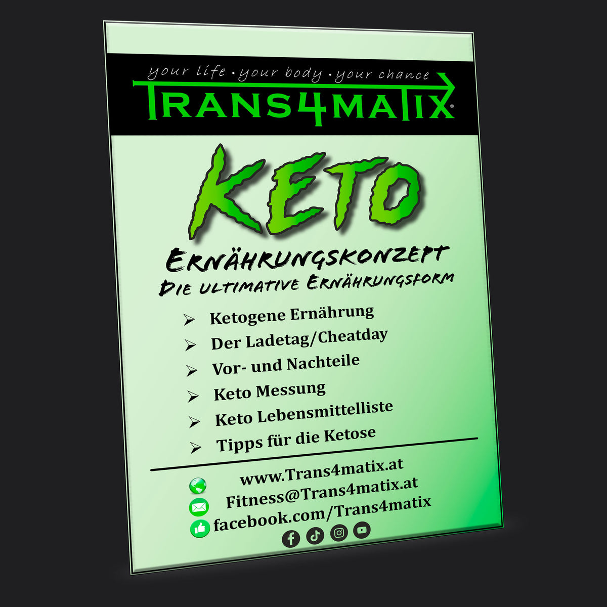 Trans4matix Keto Ernährungskonzept